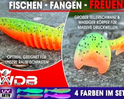 Wild Devil Baits Shockwave Shad Trübes Wasser Gummifisch Kunstköder Softlure Gummiköder Hecht Barsch Zander Angelköder Raubfischköder Angelköder