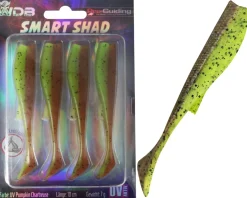Wild Devil Baits Smart Shad UV Green Pumpkin Chartreuse Pro Guiding Gummifisch  Angelköder