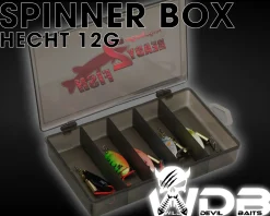 Wild Devil Baits Spinner Sortiment Hecht in Box Pike Spinnköder Kunstköder Set Angelköder Spoon Sortimente