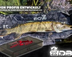 Wild Devil Baits Spinner Sortiment Hecht in Box Pike Spinnköder Kunstköder Set Angelköder Spoon Sortimente