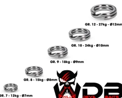 Wild Devil Baits Splitring extra strong Sprengring Splitringe Angelzubehör