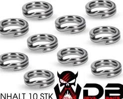 Wild Devil Baits Splitring extra strong Sprengring Splitringe Angelzubehör