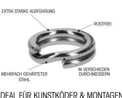 Wild Devil Baits Splitring extra strong Sprengring Splitringe Angelzubehör