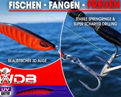 Wild Devil Baits Strike Pilk Red Devil Pilker Meeresköder Angeln Dorsch Heilbutt Norwegen Köder Meeresangeln Angelköder