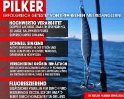 Wild Devil Baits Strike Pilk Black Pearl Pilker Meeresköder Angeln Dorsch Heilbutt Norwegen Köder Meeresangeln Angelköder