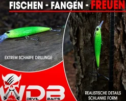 Wild Devil Baits Striker Minnow Wobbler Hardbait Kunstköder Raubfisch Köder Barsch Hecht Zander Wobbler