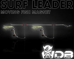 Wild Devil Baits Surf Leader Moving Fish Magnet Brandungsvorfach Plattfisch Dorsch mit Löffel Meeresvorfach Salt Rig Brandungssystem Angelköder
