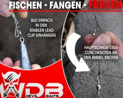 Wild Devil Baits Surf Leader Brandungsvorfach Plattfisch Meeresvorfach Salt Rig Brandungssystem Meeresangeln verschiedene Varianten Angelköder