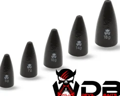 Wild Devil Baits Texas Blei Bullet Weights Texas Carolina Rig Sinker Patronenblei Angelköder