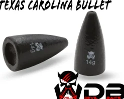 Wild Devil Baits Texas Blei Bullet Weights Texas Carolina Rig Sinker Patronenblei Angelköder