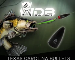 Wild Devil Baits Texas Blei Bullet Weights Texas Carolina Rig Sinker Patronenblei Angelköder