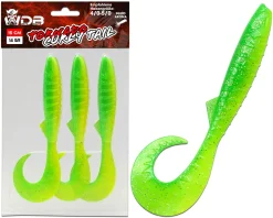 Wild Devil Baits Tornado Curly Tail Green Flash Twister Gummifisch Shad Kunstköder Softlure Gummiköder Hecht Barsch Zander Angelköder