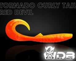 Wild Devil Baits Tornado Curly Tail Red Devil Twister Gummifisch Shad Kunstköder Softlure Gummiköder Hecht Barsch Zander Angelköder