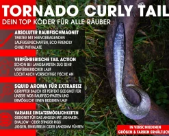 Wild Devil Baits Tornado Curly Tail Natural Perch Twister Gummifisch Shad Kunstköder Softlure Gummiköder Hecht Barsch Zander Angelköder