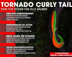 Wild Devil Baits Tornado Curly Tail Fire Tiger Twister Gummifisch Shad Kunstköder Softlure Gummiköder Hecht Barsch Zander Angelköder