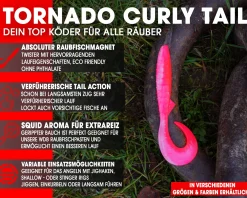 Wild Devil Baits Tornado Curly Tail Twister Gummifisch Shad Kunstköder Softlure Gummiköder Hecht Barsch Zander Angelköder