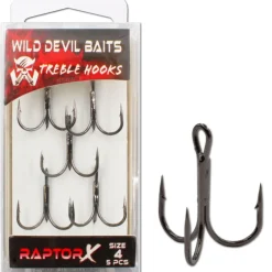 Wild Devil Baits Treble Hooks Raptor X Drilling Raubfischhaken Angelhaken  Zielfische