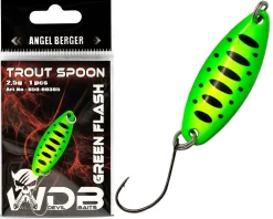 Wild Devil Baits Trout Spoon Green Flash Forellen Blinker Mini Spoon Forellenangeln Angelköder