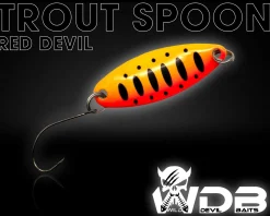 Wild Devil Baits Trout Spoon Red Devil Forellen Blinker Mini Spoon Forellenangeln Angelköder