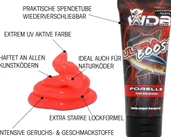 Wild Devil Baits Ultra Boost Raubfischpaste Forelle Lockstoff Paste Fish Attractant Köder Paste Raubfisch Aroma Futtermittel