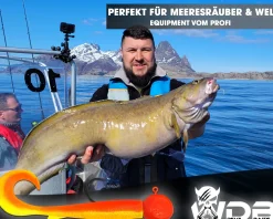Wild Devil Baits UVO Rattle Curly Sand Eel Twister Sandaal Meeres Shad Gummifisch Sandeel Meeresangeln Angelköder