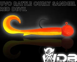 Wild Devil Baits UVO Rattle Curly Sand Eel Twister Sandaal Meeres Shad Gummifisch Sandeel Meeresangeln Angelköder