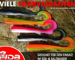 Wild Devil Baits UVO Rattle Curly Sand Eel Twister Sandaal Meeres Shad Gummifisch Sandeel Meeresangeln Angelköder