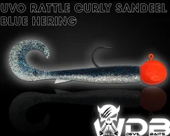 Wild Devil Baits UVO Rattle Curly Sand Eel Twister Sandaal Meeres Shad Gummifisch Sandeel Meeresangeln Angelköder