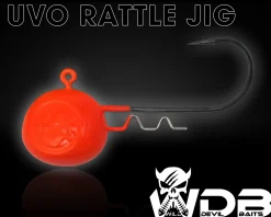 Wild Devil Baits UVO Rattle Jig 8/0 Meeres Jighaken Jig Head Rassel Jigkopf Norwegen  Angelköder