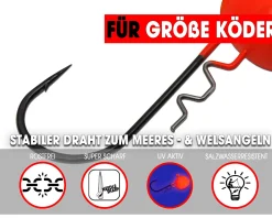 Wild Devil Baits UVO Rattle Jig 8/0 Meeres Jighaken Jig Head Rassel Jigkopf Norwegen  Angelköder