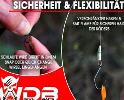 Wild Devil Baits Wire Leader Single Hook Stahlvorfach mit Einzelhaken 50cm 15kg Baitfish Rig 7x7 Raubfisch Vorfach Köderfisch Vorfächer Hechtangeln