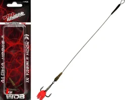 Wild Devil Baits Wire Leader Treble Hook Stahlvorfach mit Drilling 50cm 15kg 7x7 Raubfisch Vorfach Angelzubehör