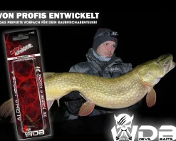 Wild Devil Baits Wire Leader Treble Hook Stahlvorfach mit Drilling 50cm 15kg 7x7 Raubfisch Vorfach Angelzubehör