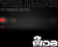 Wild Devil Baits Wire Leader Treble Hook Stahlvorfach mit Drilling 50cm 15kg 7x7 Raubfisch Vorfach Angelzubehör