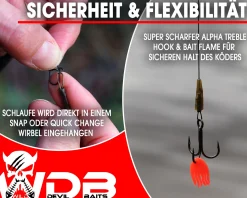 Wild Devil Baits Wire Leader Treble Hook Stahlvorfach mit Drilling 50cm 15kg 7x7 Raubfisch Vorfach Angelzubehör