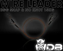 Wild Devil Baits Wire Leader Egg Snap - No Knot 7x7 Stahlvorfach 50cm Spinnvorfach Raubfisch Vorfach Kunstköder Vorfächer Angelzubehör