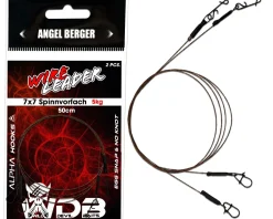 Wild Devil Baits Wire Leader Egg Snap - No Knot 7x7 Stahlvorfach 50cm Spinnvorfach Raubfisch Vorfach Kunstköder Vorfächer Angelzubehör