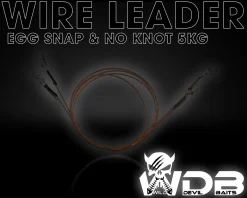 Wild Devil Baits Wire Leader Egg Snap - No Knot 7x7 Stahlvorfach 50cm Spinnvorfach Raubfisch Vorfach Kunstköder Vorfächer Angelzubehör