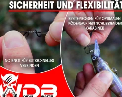 Wild Devil Baits Wire Leader Egg Snap - No Knot 7x7 Stahlvorfach 50cm Spinnvorfach Raubfisch Vorfach Kunstköder Vorfächer Angelzubehör