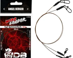 Wild Devil Baits Wire Leader Duo Snap - Swivel 7x7 Stahlvorfach 30cm Spinnvorfach Raubfisch Vorfach Kunstköder Vorfächer Zielfische