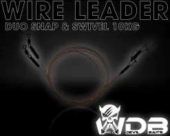 Wild Devil Baits Wire Leader Duo Snap - Swivel 7x7 Stahlvorfach 30cm Spinnvorfach Raubfisch Vorfach Kunstköder Vorfächer Zielfische