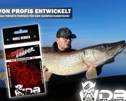 Wild Devil Baits Wire Leader Duo Snap - Swivel 7x7 Stahlvorfach 30cm Spinnvorfach Raubfisch Vorfach Kunstköder Vorfächer Zielfische