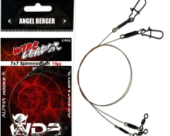Wild Devil Baits Wire Leader Duo Snap - Swivel 7x7 Stahlvorfach 30cm Spinnvorfach Raubfisch Vorfach Kunstköder Vorfächer Zielfische