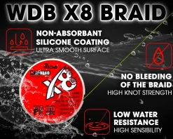 Wild Devil Baits X8 Braid Fluo Chartreuse Japan PE 8-fach rund geflochtene Angelschnur Braided Fishing Line Angelschnur