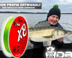 Wild Devil Baits X8 Braid Fluo Chartreuse Japan PE 8-fach rund geflochtene Angelschnur Braided Fishing Line Angelschnur