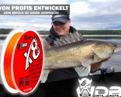 Wild Devil Baits X8 Braid Fire Orange Japan PE 8-fach rund geflochtene Angelschnur Braided Fishing Line Angelschnur