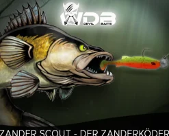 Wild Devil Baits Zander Scout Fire Tiger 12,5 cm Shad Gummifisch Softlure Angelköder