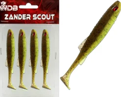Wild Devil Baits Zander Scout Green Pumpkin Chartreuse Shad Gummifisch Softlure Angelköder