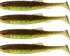Wild Devil Baits Zander Scout Green Pumpkin Chartreuse Shad Gummifisch Softlure Angelköder
