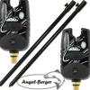2x Angel Berger Elektronische Bissanzeiger mit Tele Erdspeer Friedfischangeln